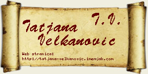 Tatjana Velkanović vizit kartica